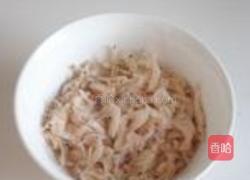 油菜炒虾皮的做法图解2