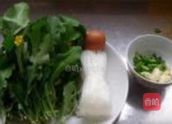 蒲公英拌粉丝的做法图解1