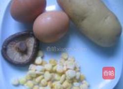 土豆玉米球蒸蛋的做法图解1