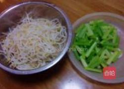 醋溜肉丝炒三样的做法图解1