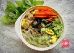 茄子鸡蛋火腿面的做法图解8