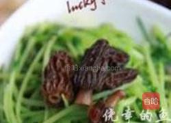 羊肚菌浓汤煨豆苗的做法图解4