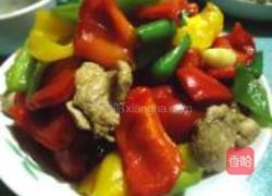 彩椒炒肉片的做法图解8