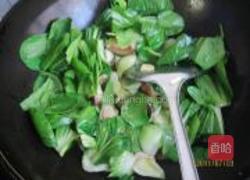 清炒香菇油菜的做法图解4