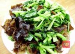爆油菜木耳的做法图解4