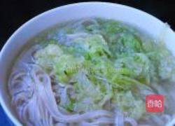 白菜丝热汤面的做法图解10