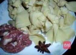 千张结烧肉末的做法图解1