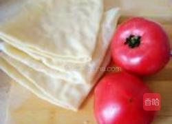 番茄鸡蛋烩饼的做法图解1