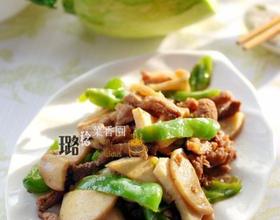 青椒杏鲍菇炒肉丝