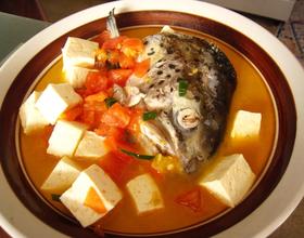 三文鱼头豆腐汤