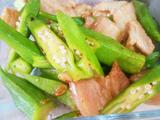 五花肉炒秋葵的做法[图]