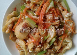 肉丝炒豆腐泡