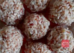 胡萝卜肉馅糯米珍珠丸的做法图解4