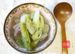 娃娃菜蛤蛎鸡汤的做法图解4