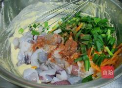 起司海鲜蔬菜煎饼的做法图解4
