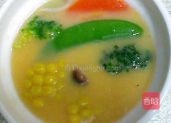 蔬四季豆腐茶碗蒸的做法图解4