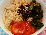 西红柿火腿肉丁面的做法[图]