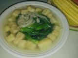 油豆腐青菜汤