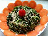 芝麻酱拌菠菜花生