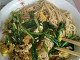 青菜鸡蛋拌面