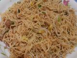 豆芽肉沫炒面