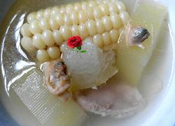 冬瓜玉米沙蚬瘦肉汤
