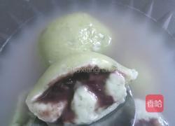 菠菜汁豆沙汤圆的做法图解6