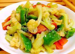 蚝油三彩花菜