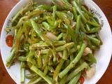 肉丝青椒豇豆