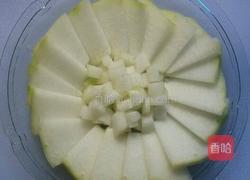 虾蓉萝卜干蒸冬瓜的做法图解2