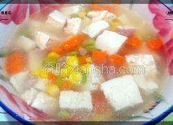 玉米毛豆豆腐汤