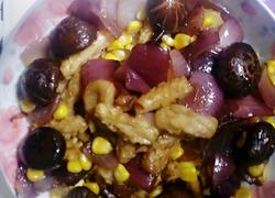香菇洋葱玉米炒干鱿鱼