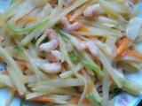 土豆丝炒虾仁