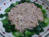 梅菜马蹄蒸肉饼