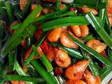 韭菜炒小河虾