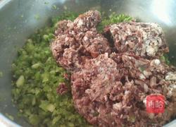 东北蘑菇大辣椒肉饺子的做法图解5