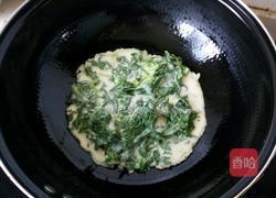 芹菜叶鸡蛋饼的做法图解6