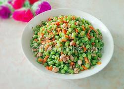 肉末胡萝卜炒豆丁