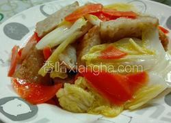 肉饼炒娃娃菜