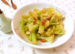 肉片炒菜花