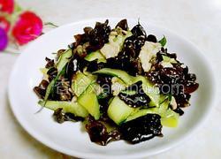青瓜瘦肉炒木耳