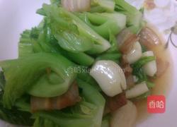拍蒜猪油渣炒芥菜胆的做法图解7