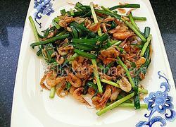 韭菜炒小河虾