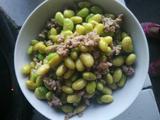 菜黄豆炒肉末