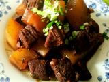 红烧白萝卜牛肉块
