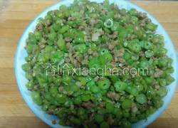 豆角炒肉沫