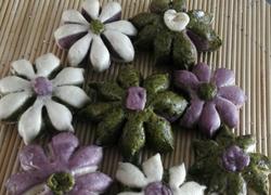 菊花彩色馒头