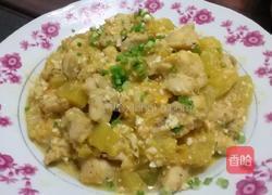 咸蛋南瓜炒鸡胸肉的做法图解12