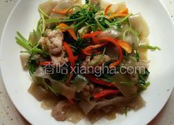 香菜粉皮炒肉丝