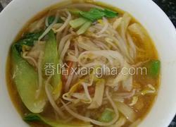 西红柿豆芽烩饼